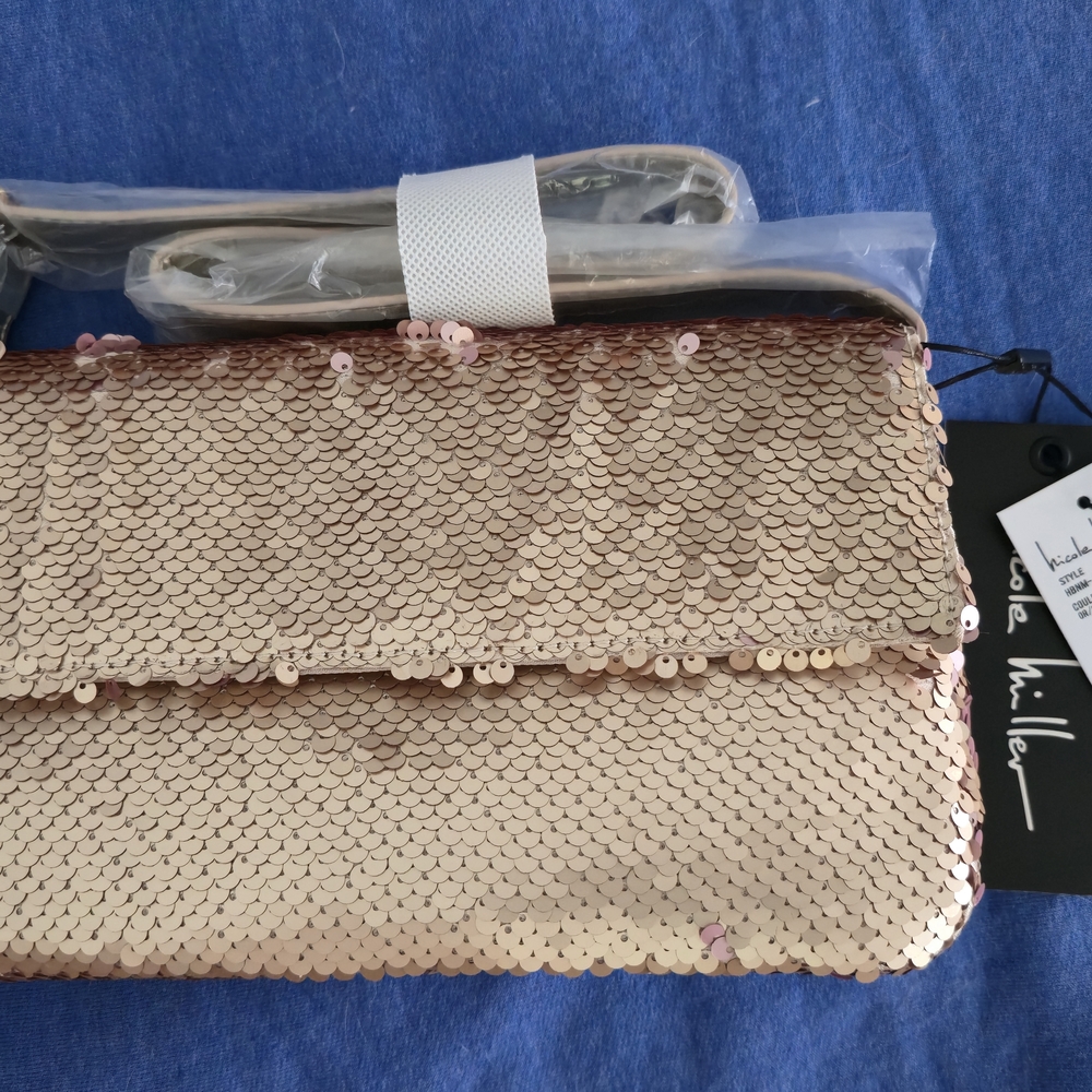 Nicole by Nicole Miller Gold Crossbody Bag
